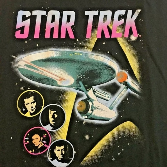 StarTrek Women Junior Racerback Jr Tank Tshirt L New - Picture 2 of 3